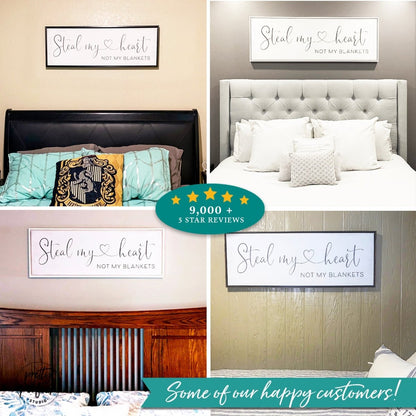 Customer product review for steal my heart not my blankets wall art by Pretty Perfect Studio
