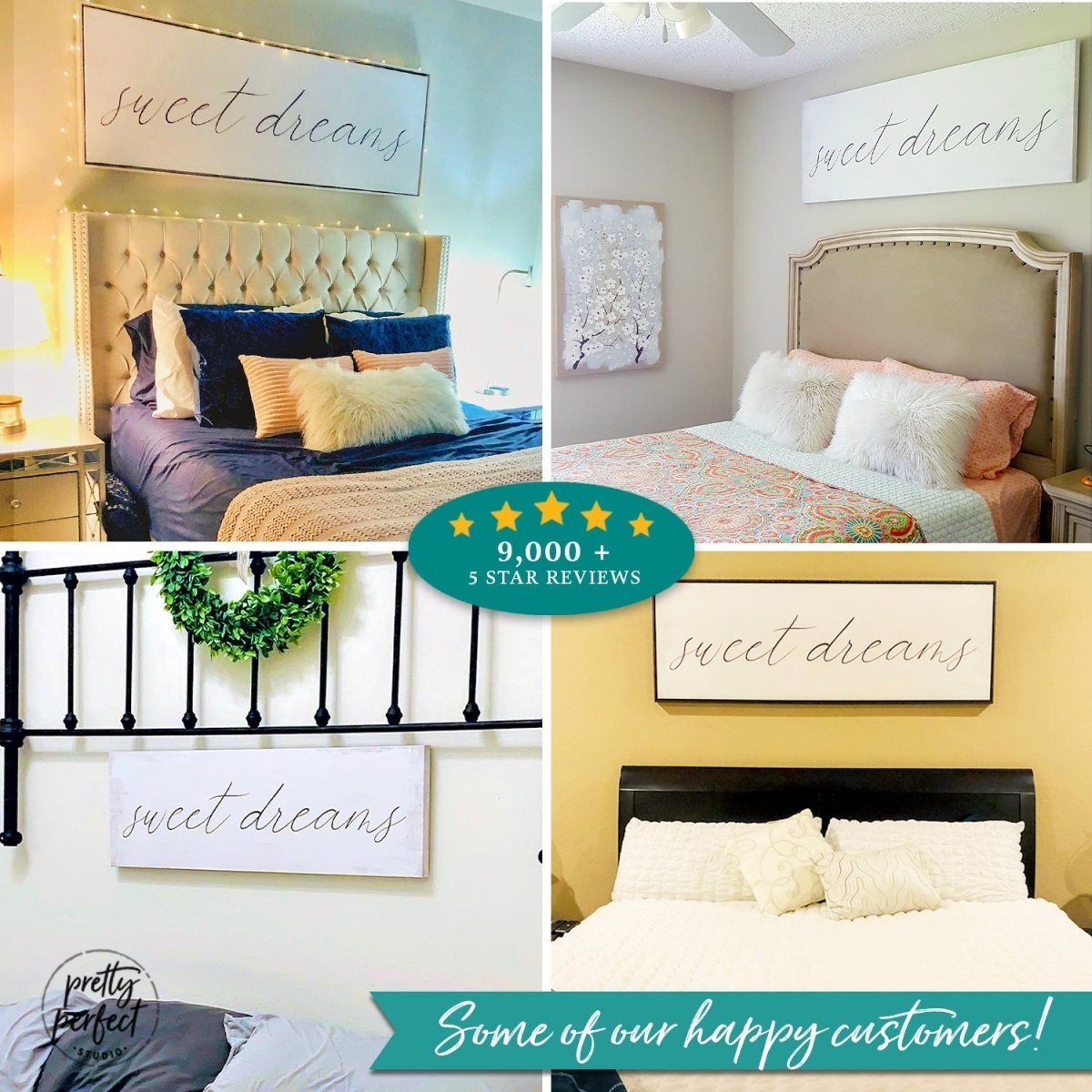 Customer product review for sweet dreams wall art by Pretty Perfect Studio