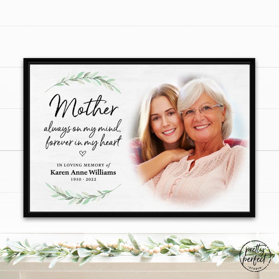Sympathy Gift Personalized, Memorial Wall Art, In Loving Memory For Mom, Loss of a Grandmother, Deceased Parent Picture, Loss of a Wife Gift