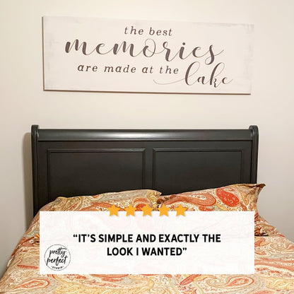 customer product review for the best memories are made at the lake sign by Pretty Perfect Studio