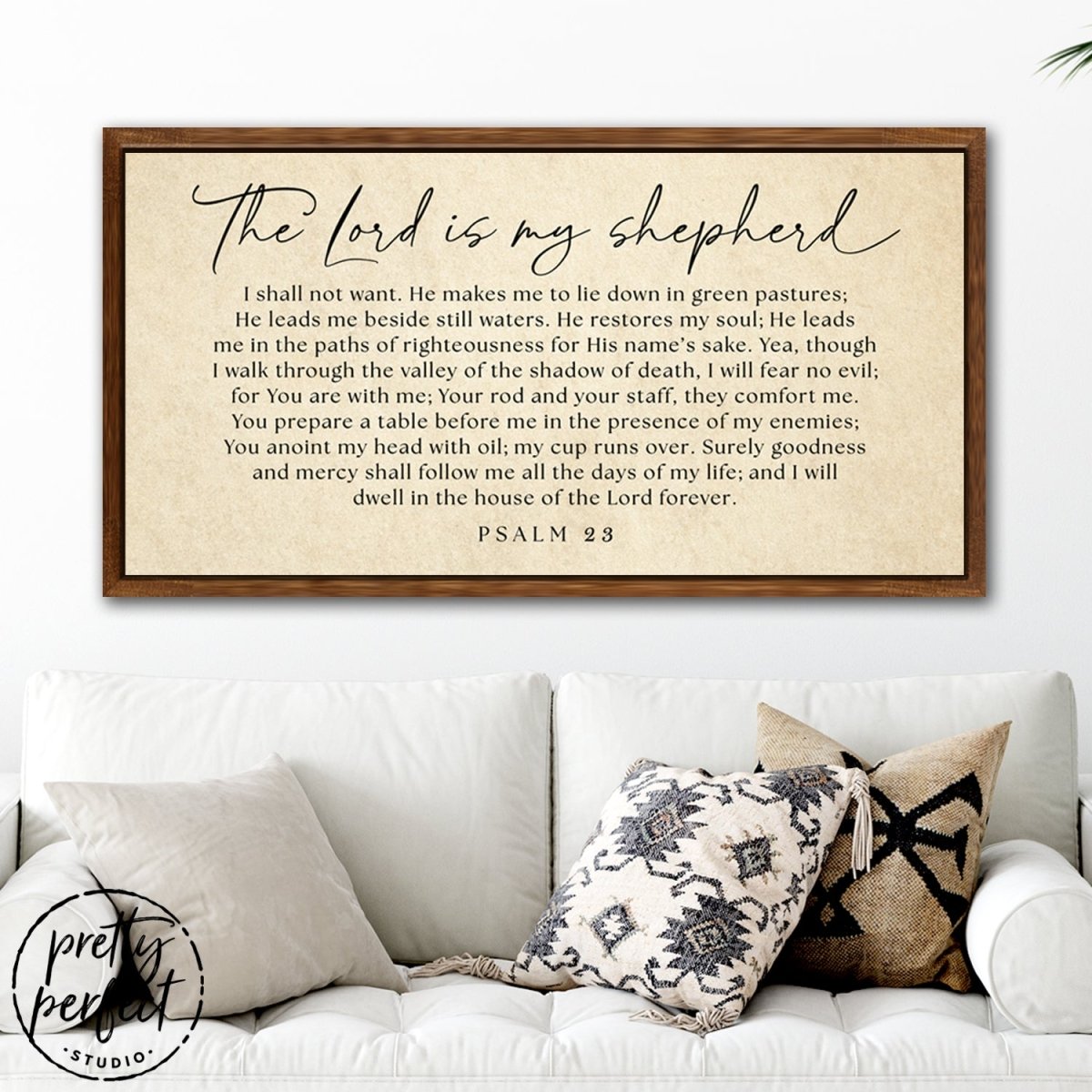The Lord Is My Shepherd Painting Psalm 23 Canvas