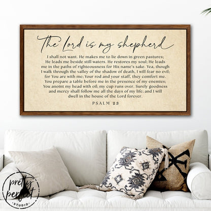 The Lord Is My Shepherd Painting Psalm 23 Canvas