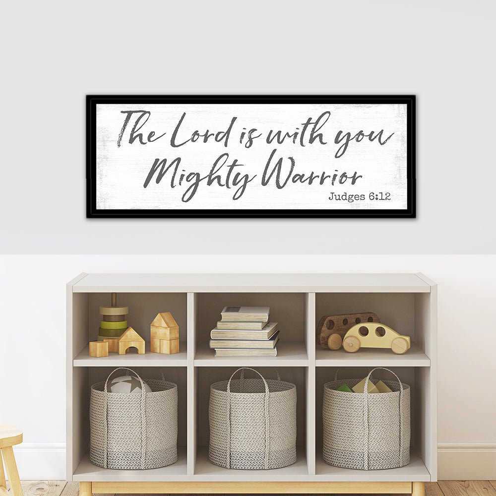 The Lord is With You Mighty Warrior Christian Wall Art - Pretty Perfect Studio