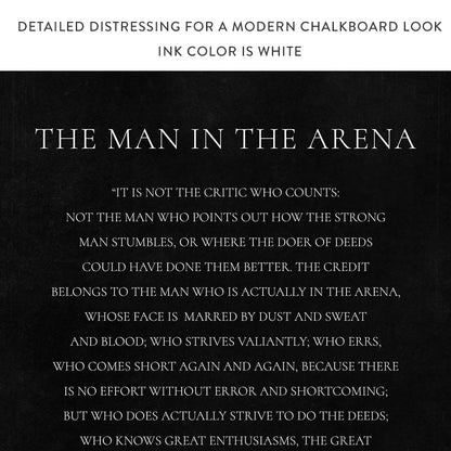 The Man In The Arena Canvas Wall Art
