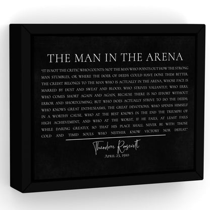 The Man In The Arena Canvas Wall Art freeshipping - Pretty Perfect Studio