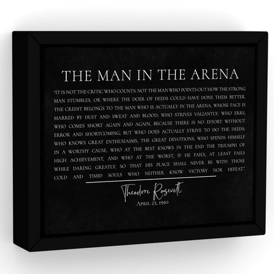 The Man In The Arena Canvas Wall Art freeshipping - Pretty Perfect Studio