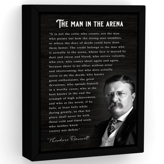 The Man In The Arena Canvas Wall Art - Pretty Perfect Studio