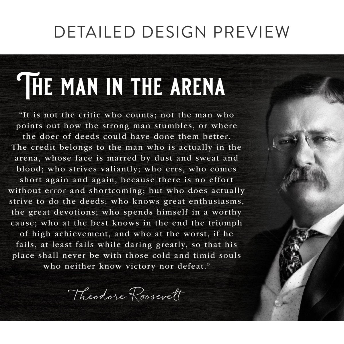 The Man In The Arena Print