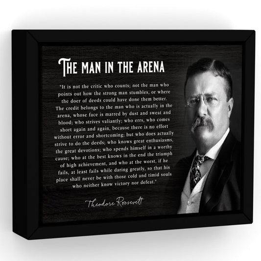 The Man In The Arena Canvas Wall Art - Pretty Perfect Studio