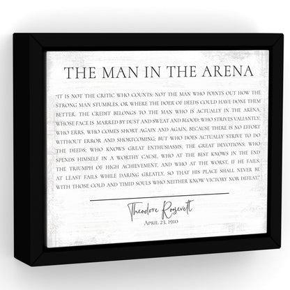 The Man In The Arena Sign - Pretty Perfect Studio
