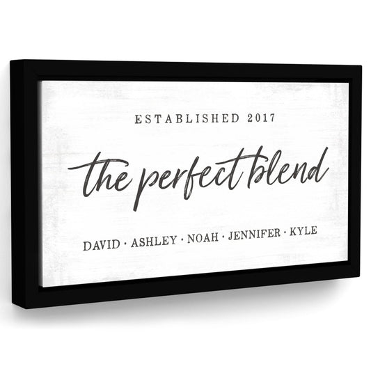 The Perfect Blend Personalized Family Name Sign - Pretty Perfect Studio