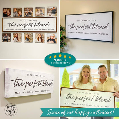 Customer product review for custom perfect blend wall art by Pretty Perfect Studio