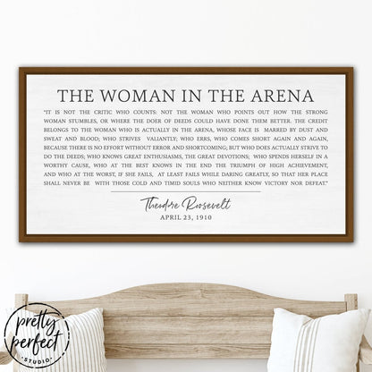 The Woman In The Arena Canvas - Pretty Perfect Studio