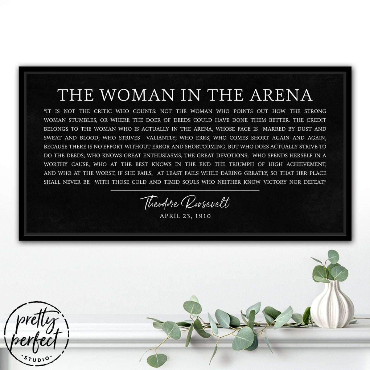 The Woman In The Arena Canvas - Pretty Perfect Studio