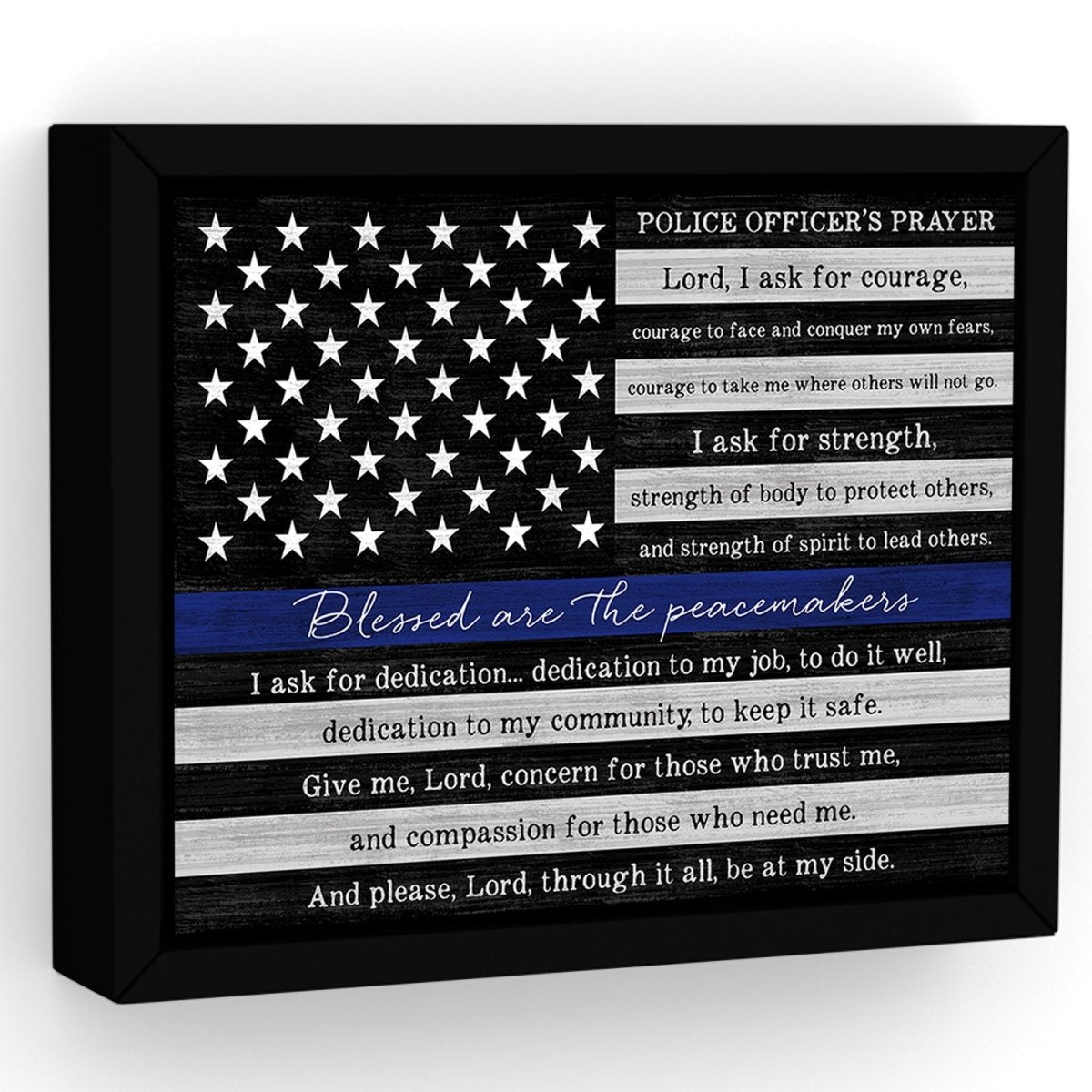 Personalized Blue Line Police Officer Oath Sign - Pretty Perfect Studio