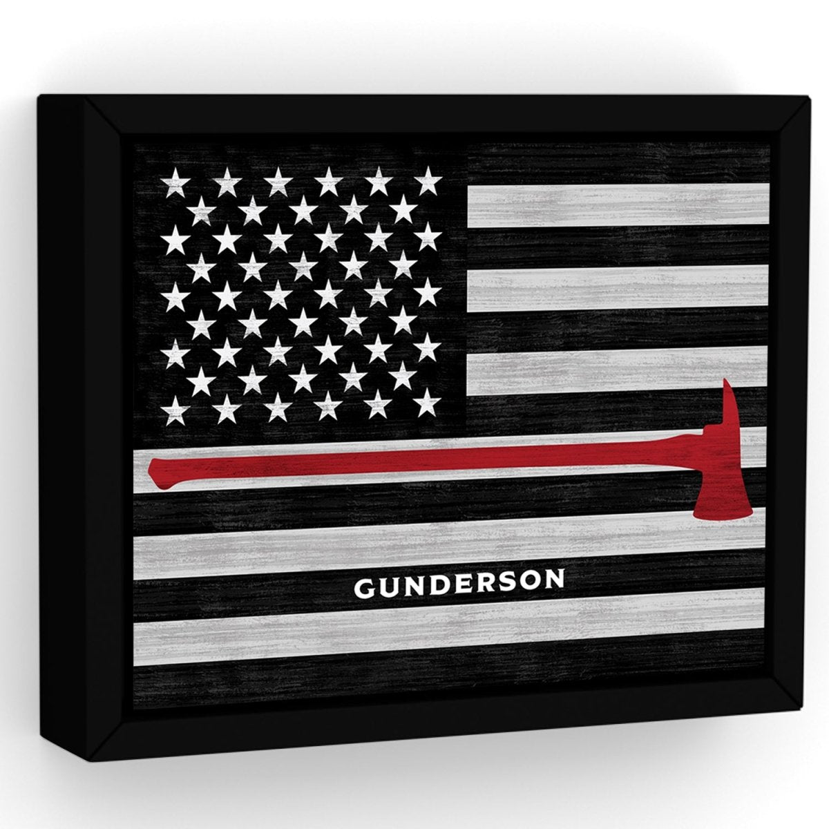 Thin Red Line Firefighter Flag Sign - Pretty Perfect Studio