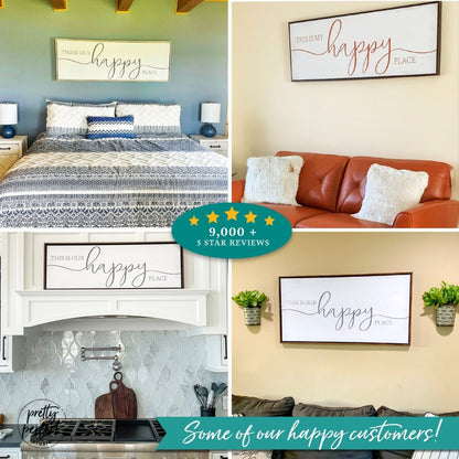 Customer product review for this is our happy place wall art by Pretty Perfect Studio