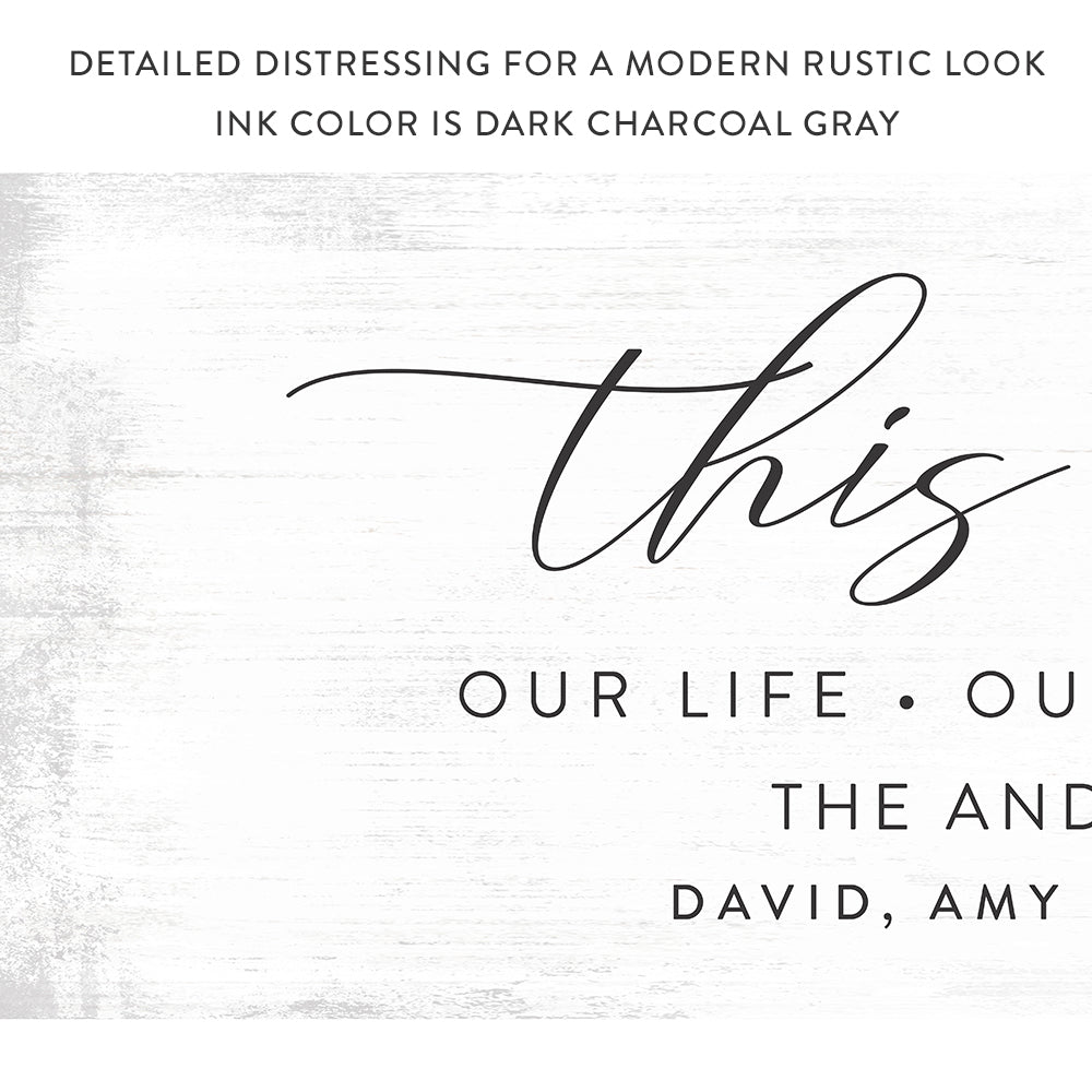 This Is Us Canvas Wall Art With Distressed Rustic Look - Pretty Perfect Studio