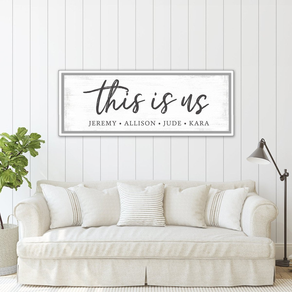 This Is Us Personalized Canvas Wall Art Above Couch - Pretty Perfect Studio