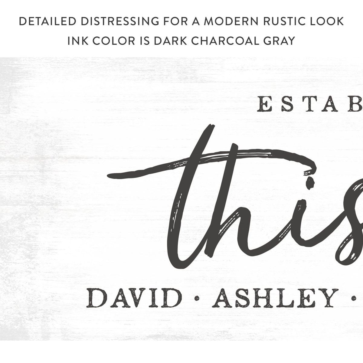 This Is Us Sign Personalized With Family Name & Date With Modern Rustic Look - Pretty Perfect Studio