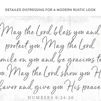 Threshold Blessing Numbers 6:24-26 Bible Verse Christian Family Sign – Pretty Perfect Studio