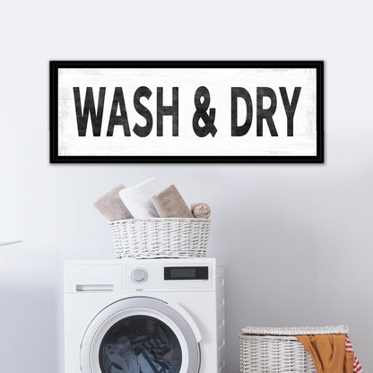 Wash and Dry Laundry Sign Wall Art - Pretty Perfect Studio