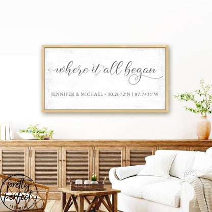 Where It All Began Sign Personalized With Name & Location - Pretty Perfect Studio