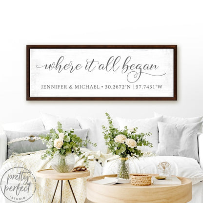 Where It All Began Sign Personalized With Name & Location - Pretty Perfect Studio