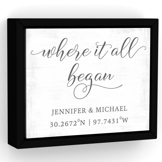 Where It All Began Sign With Name & Location - Pretty Perfect Studio
