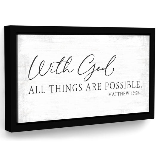 With God All Things Are Possible Sign - Pretty Perfect Studio