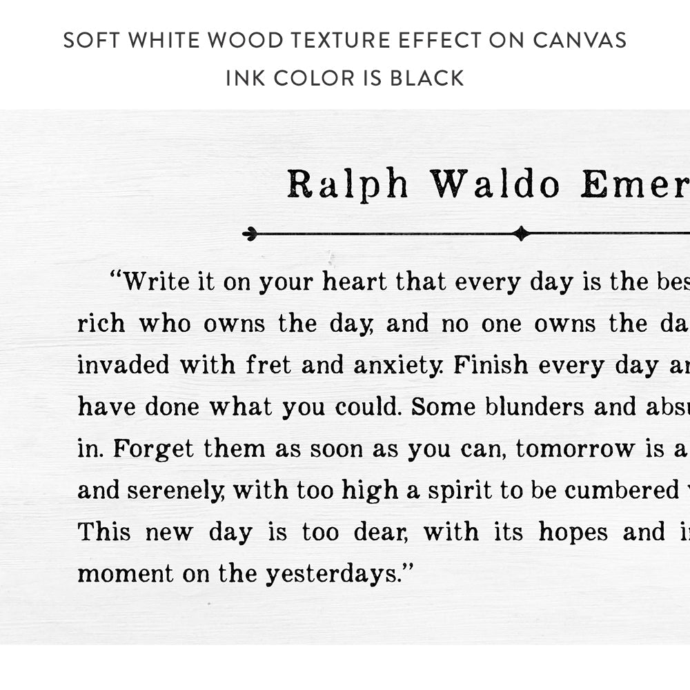 Write It On Your Heart Poem by Ralph Waldo Emerson