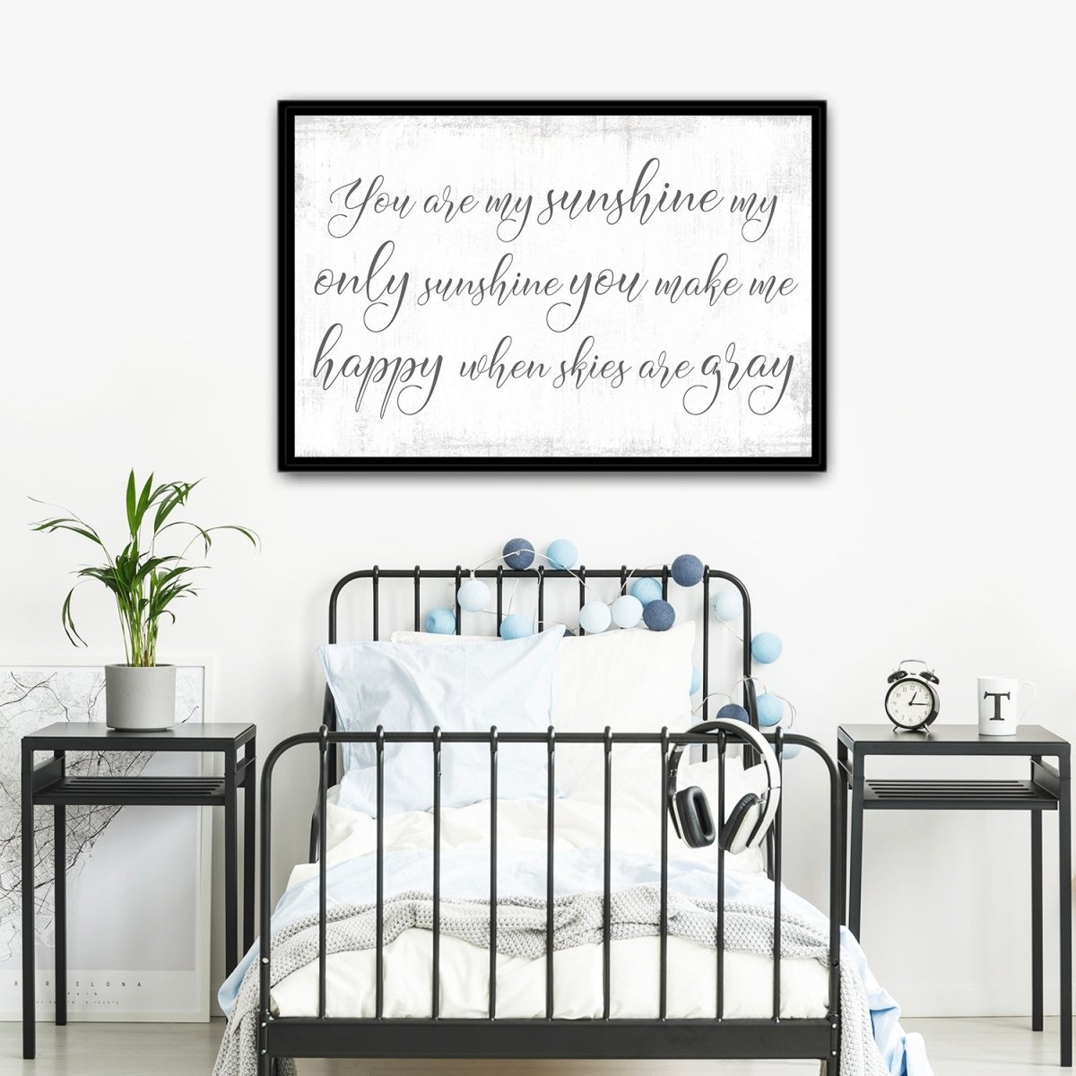You Are My Sunshine Sign, My Only Sunshine Wall Art Hanging in Children's Bedroom - Pretty Perfect Studio